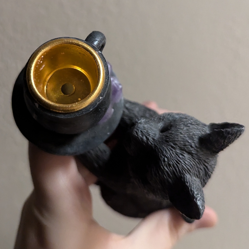 Black Cat Candle Holder - Picture 6 of 11